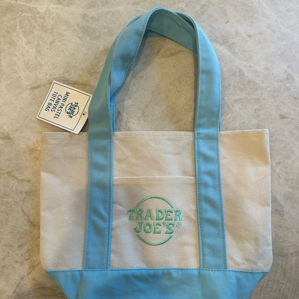 Blue and Cream Tote Bag